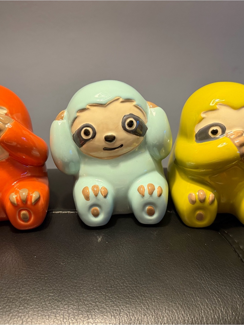 Ceramic Pastel Blue Sloth Figurine